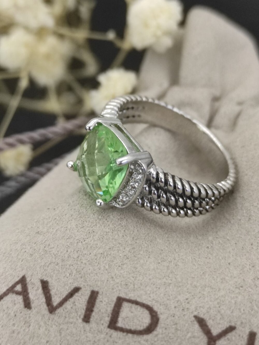 David Yurman 925 Silver Rings with Original Pouch